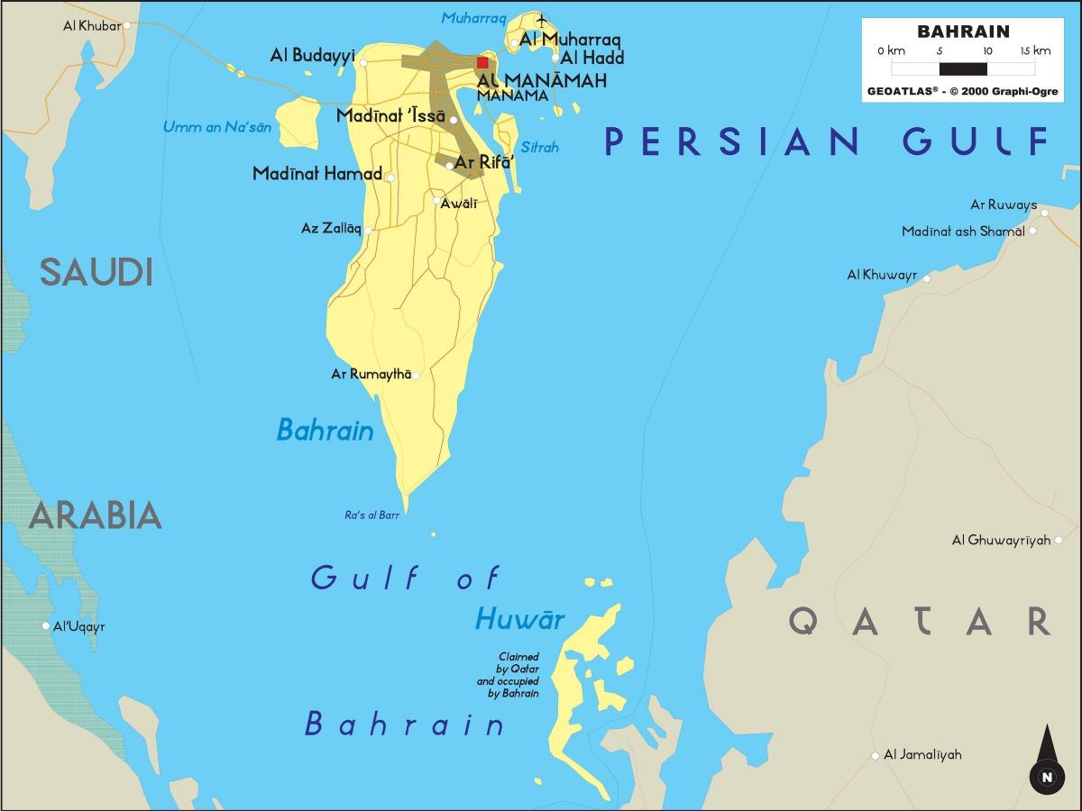 خريطة البحرين حاليا