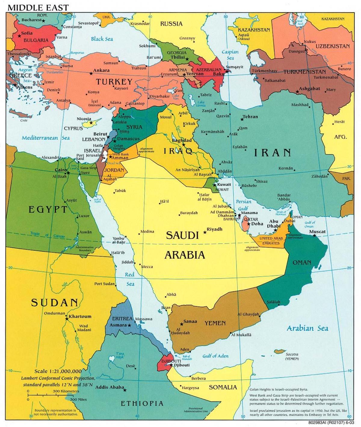 البحرين على خريطة الشرق الأوسط