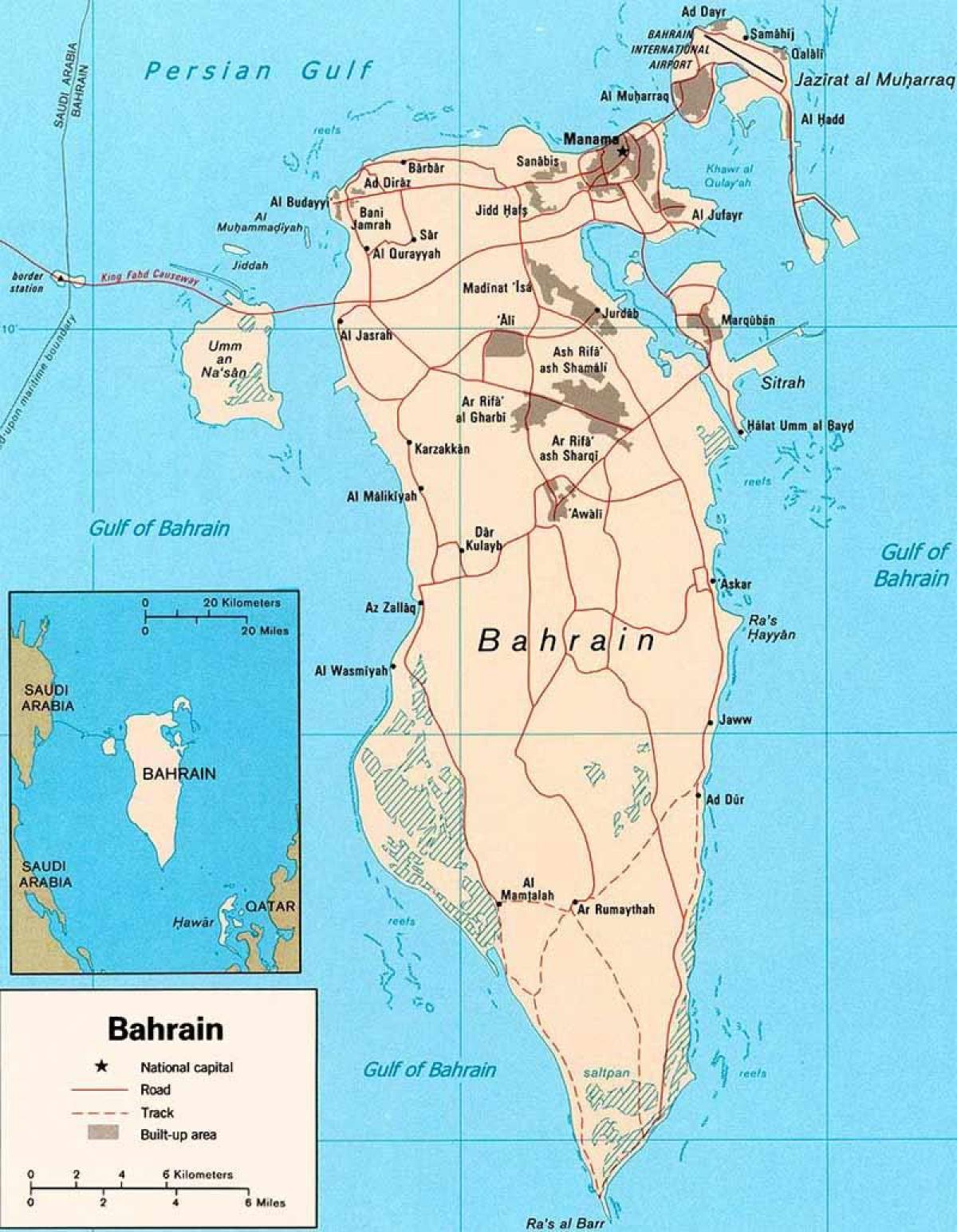 خريطة البحرين خريطة الطريق لتحديد المواقع