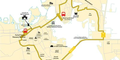 خريطة البحرين مدرسة القيادة على الطرق